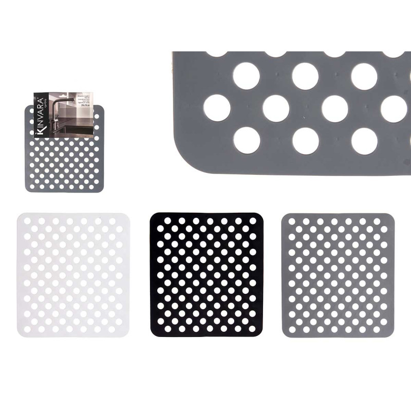 SQUARED SINK MAT 28X31 CM  ASSORT 3