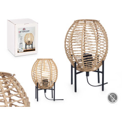 LAMPE DE TABLE OVALE CORDE