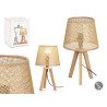 LAMPE DE TABLE ABAT-JOUR NATUREL CONIQUE 32 CM 