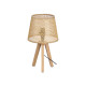 LAMPE DE TABLE ABAT-JOUR NATUREL CONIQUE 32 CM 
