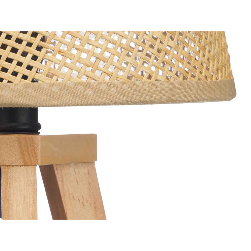 LAMPE DE TABLE ABAT-JOUR NATUREL CONIQUE 32 CM 