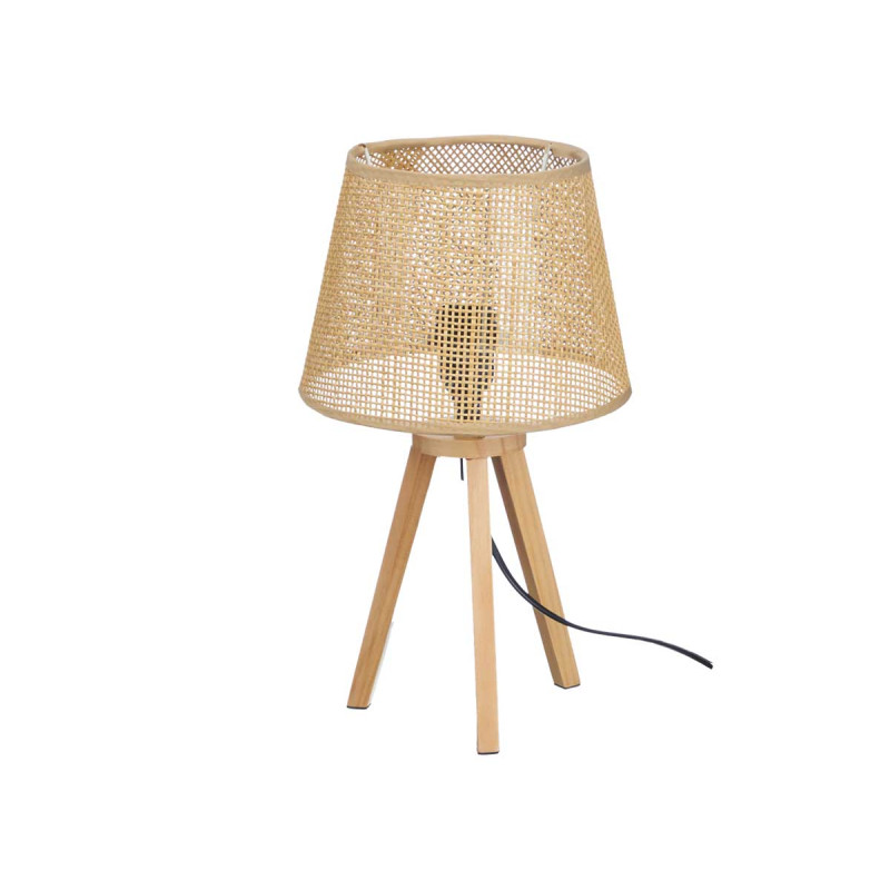 LAMPARA SOBREMESA PANTALLA NATURAL CONICA 39 CM 