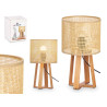 LAMPE DE TABLE ABAT-JOUR NATUREL CYLINDRE 36 CM 