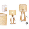 LAMPE DE TABLE ABAT-JOUR NATUREL CYLINDRE 45 CM 