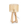 TABLE LAMP NATURAL SHADE CYLINDER 45 CM