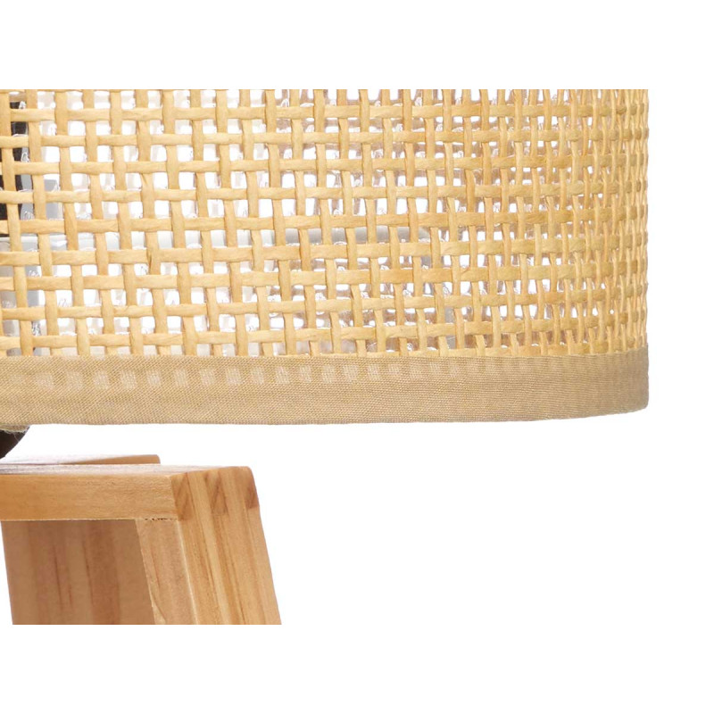 LAMPARA SOBREMESA PANTALLA NATURAL CILINDRO 45 CM