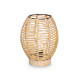 LAMPE DE TABLE OVALE CORDE BASE EN BOIS   