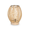 LAMPE DE TABLE OVALE CORDE BASE EN BOIS   