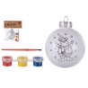 BOLA NATALICIA PARA PINTAR 8CM COM TINTAS 