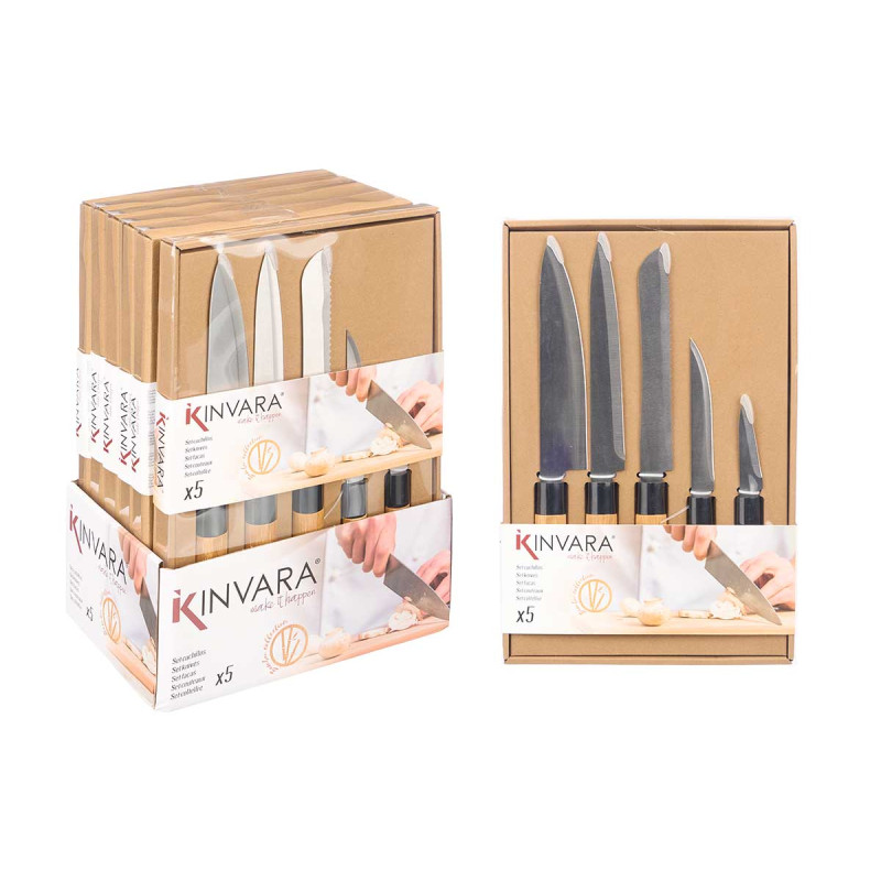 SET 5 COLTELLI BAMBU'