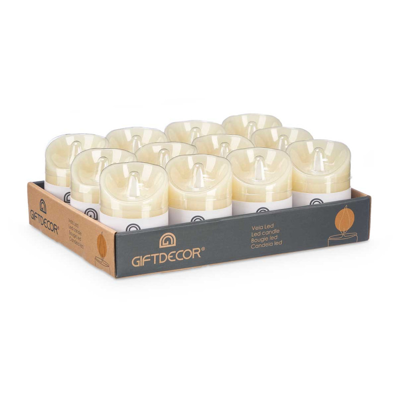 CANDELA LED CREMA PICCOLA 10CM