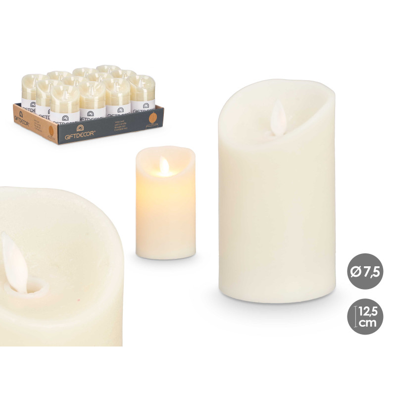 BOUGIE LED CRÈME MOYENNE 12.5CM