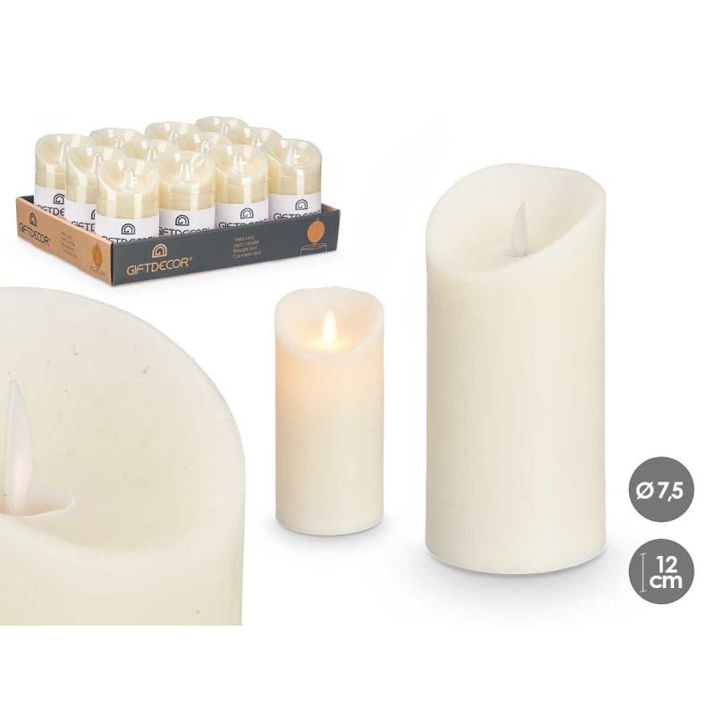 BOUGIE LED CRÈME GRANDE 15CM