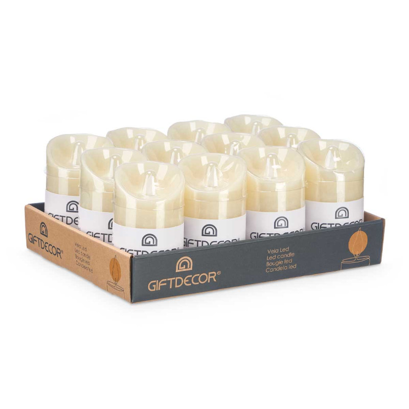 VELA LED CREMA GRANDE 15CM