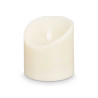 BOUGIE LED CRÈME LARGE BASSE 10CM