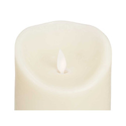 BOUGIE LED CRÈME LARGE BASSE 10CM