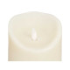 BOUGIE LED CRÈME LARGE BASSE 10CM