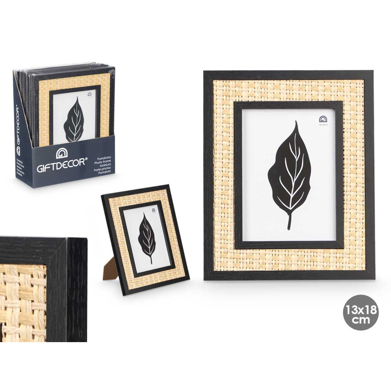 BLACK ROPE PHOTO FRAME 13 X 18 CM