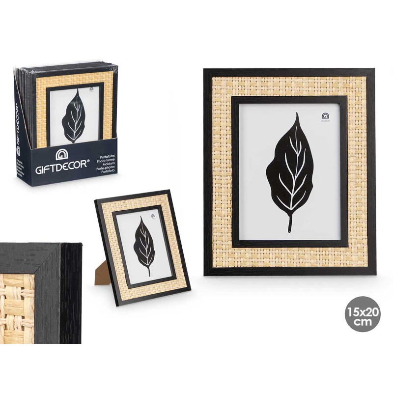 BLACK ROPE PHOTO FRAME 15 X 20 CM