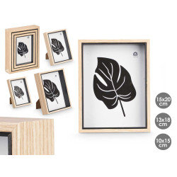 SET 3 BLACK PHOTO FRAMES 3 SIZES
