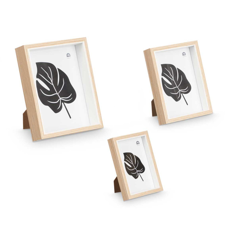 SET 3 WHITE PHOTO FRAMES 3 SIZES