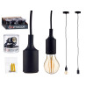 LAMPARA COLGANTE PLASTICO NEGRO