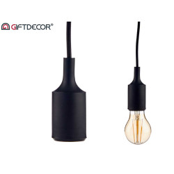 LAMPADARIO CORDA PLASTICA NERO