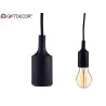 LAMPADARIO CORDA PLASTICA NERO