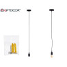 LAMPADARIO CORDA PLASTICA NERO