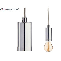 LAMPADARIO CORDA ACCIAIO ARGENTATO