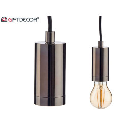 LAMPE SUSPENDU ACIER NOIR