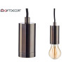 LAMPE SUSPENDU ACIER NOIR