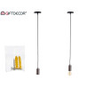 LAMPE SUSPENDU ACIER NOIR