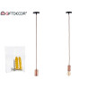 LAMPE SUSPENDU ACIER BRONZE