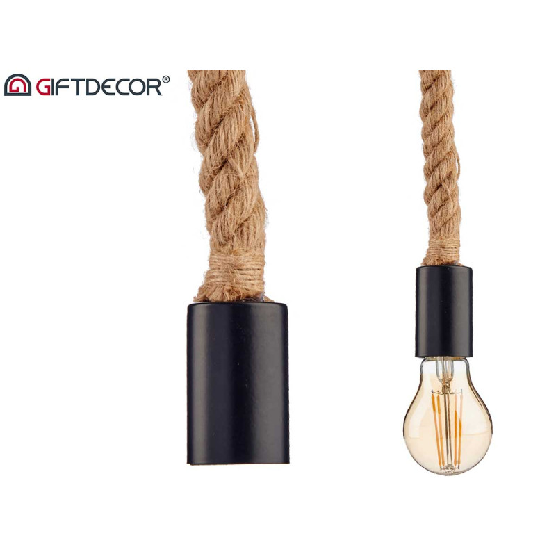 LAMPARA COLGANTE CUERDA COLOR NATURAL
