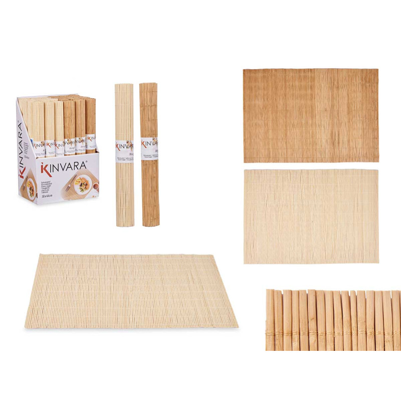 NATTE BAMBOU NATUREL 30X44CM SET 2