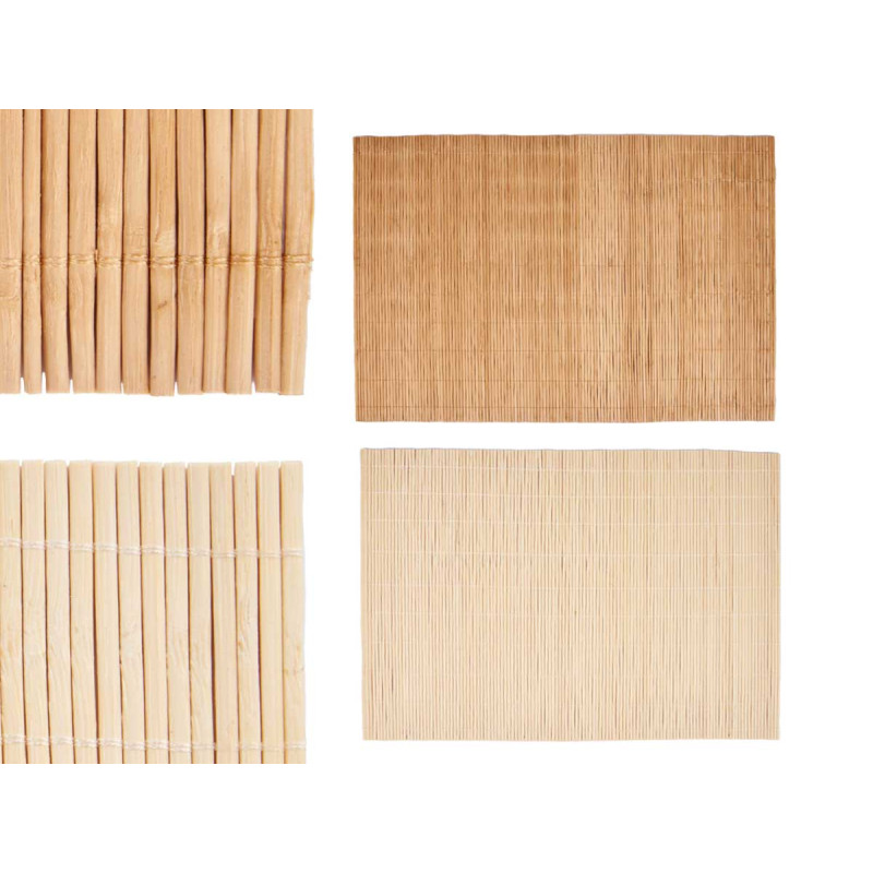 NATTE BAMBOU NATUREL 30X44CM SET 2