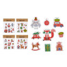 SET 9PZS PEGATINAS GEL NAVIDAD