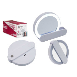 MIROIR VOYAGE ABS AVEC LED ET CONECTOR USB 