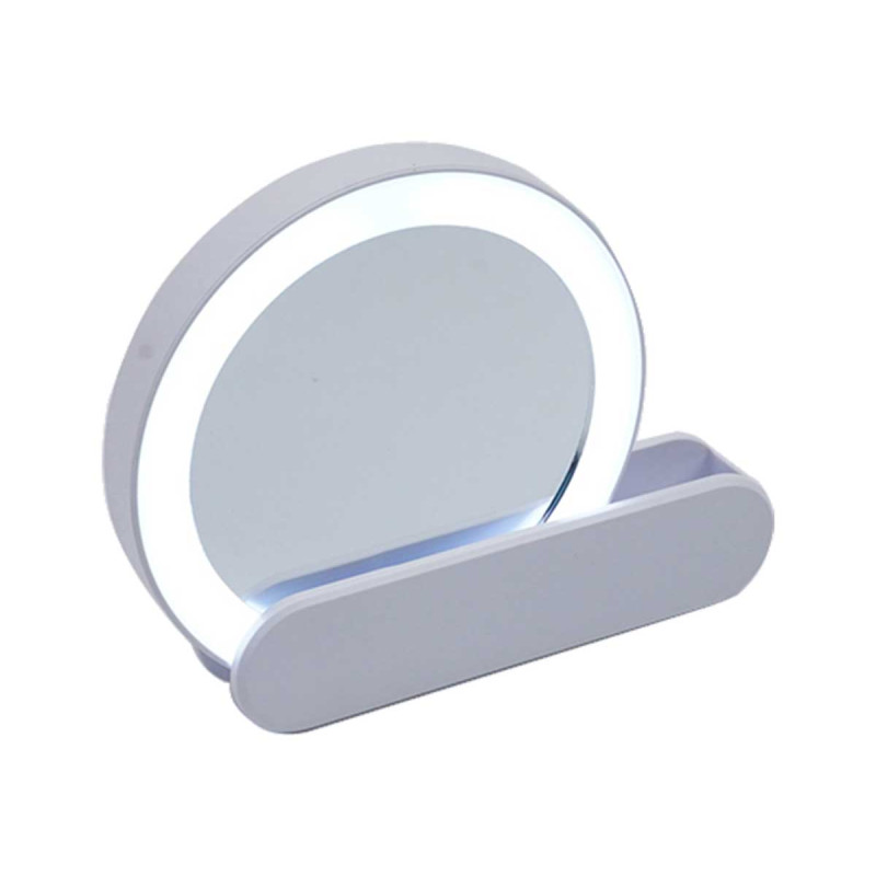 ESPEJO VIAJE ABS CON LED Y CONECTOR USB