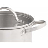 SET 3 CASSEROLE EN ACIER COUVERCLES EN VERRE