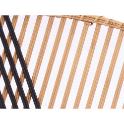 TÊTE DE LIT ROTIN TRIANGLE NATUREL NOIR 160CM