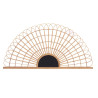 CABECERO RATTAN ABANICO NATURAL NEGRO 160CM