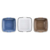PLASTIC SQUARED BASKET W/HANDLES W/DISPL