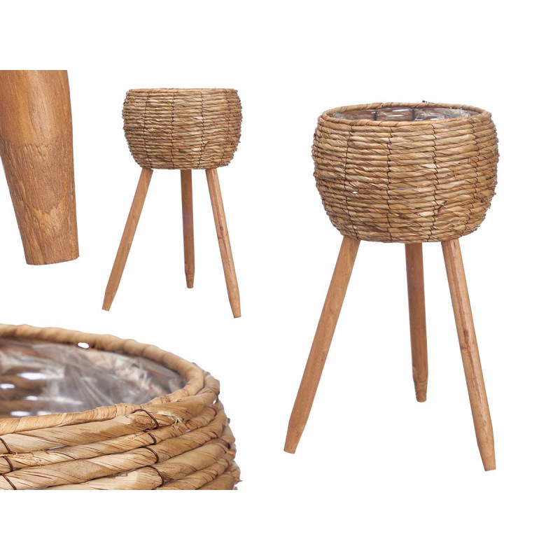 PORTAVASO SCURO CON ZAMPE 37CM