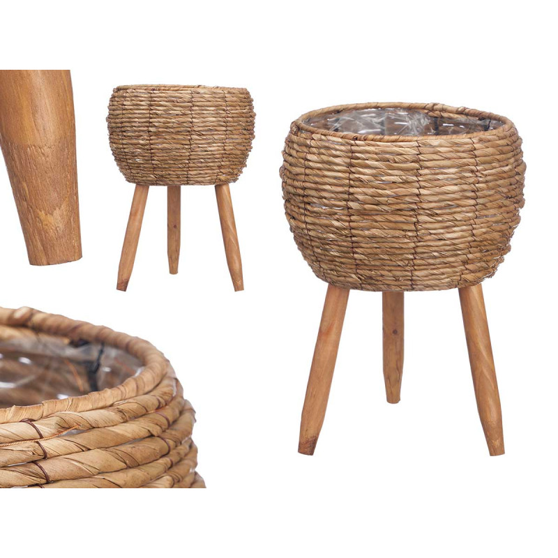 PORTAVASO SCURO CON ZAMPE 53CM