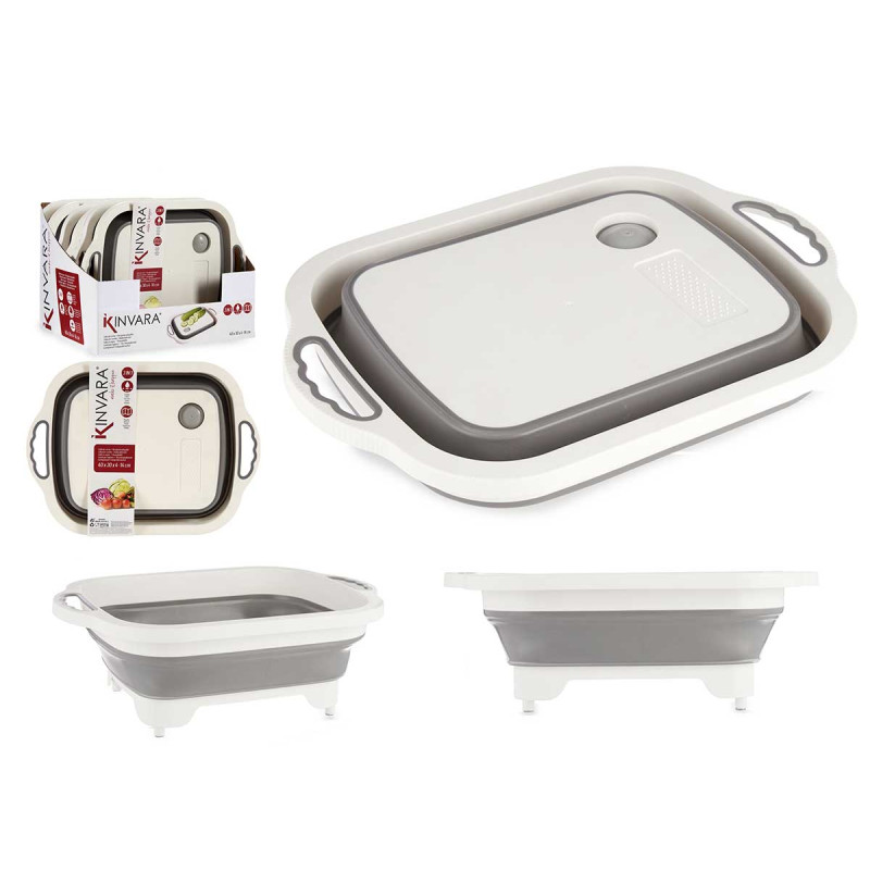 COLLAPSIBLE CUTTING BOARD WITH COLANDER