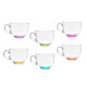 CANECA VIDRO JUMBO BASE COR SORT 470ML