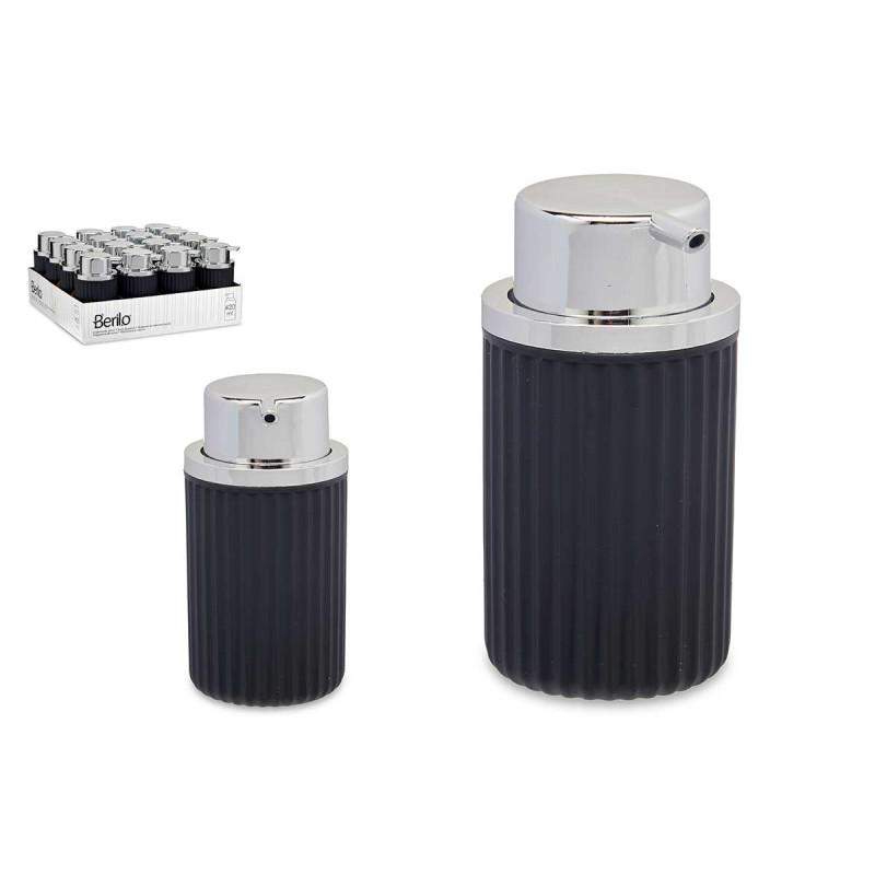 420ML ANTHRACITE PLASTIC SOAP DISPENSER
