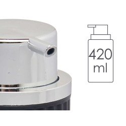 420ML ANTHRACITE PLASTIC SOAP DISPENSER